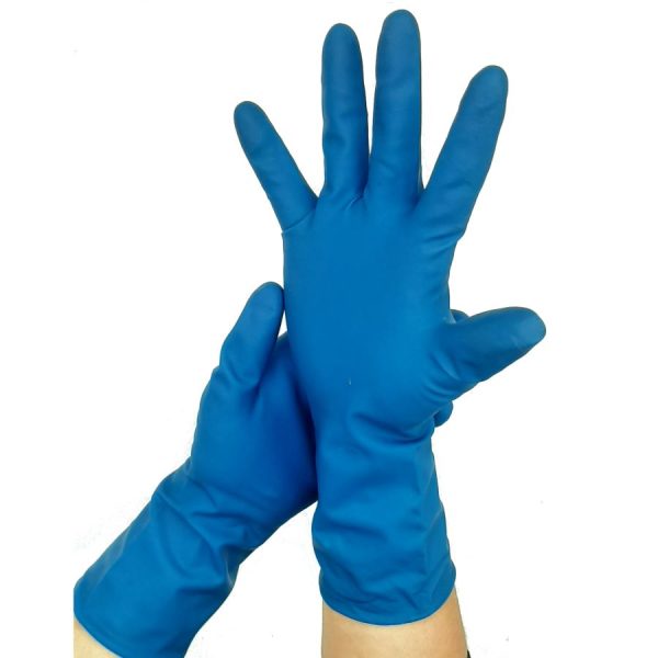 Guanti In Lattice Blu Spessorati - 0.30mm, Confezione Da 50 Pezzi, Taglia XL - Foto 3